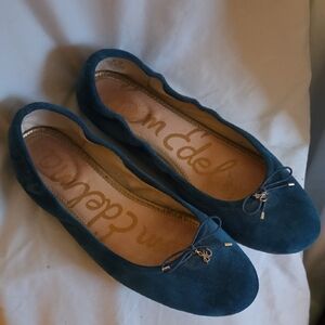 Sam Edelman Teal Suede Flats